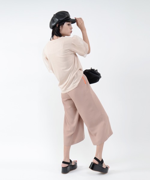 Narcissus（ナルシス）の「【Narcissus】ジップラインパンツ（その他パンツ・レディース・ブラック/オフホワイト/キャメル・FREE）」の15枚目の写真