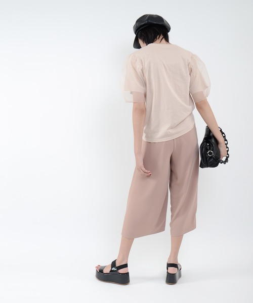 Narcissus（ナルシス）の「【Narcissus】ジップラインパンツ（その他パンツ・レディース・ブラック/オフホワイト/キャメル・FREE）」の9枚目の写真