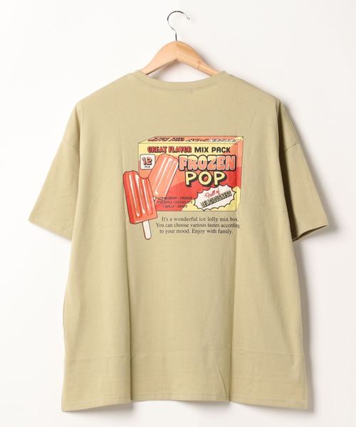 SpRay(スプレイ)の「アイスキャンディ BIG Tシャツ(Tシャツ/カットソー・レディース・オフホワイト/スミクロ/ライトベージュ/ライトグリーン/サックスブルー・FREE)」の6枚目の写真