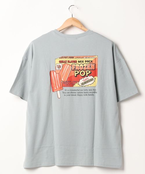 SpRay(スプレイ)の「アイスキャンディ BIG Tシャツ(Tシャツ/カットソー・レディース・オフホワイト/スミクロ/ライトベージュ/ライトグリーン/サックスブルー・FREE)」の8枚目の写真