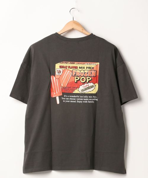 SpRay(スプレイ)の「アイスキャンディ BIG Tシャツ(Tシャツ/カットソー・レディース・オフホワイト/スミクロ/ライトベージュ/ライトグリーン/サックスブルー・FREE)」の9枚目の写真
