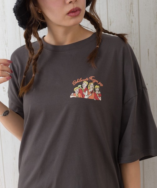 SpRay(スプレイ)の「アイスキャンディ BIG Tシャツ(Tシャツ/カットソー・レディース・オフホワイト/スミクロ/ライトベージュ/ライトグリーン/サックスブルー・FREE)」の16枚目の写真