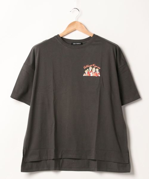 SpRay(スプレイ)の「アイスキャンディ BIG Tシャツ(Tシャツ/カットソー・レディース・オフホワイト/スミクロ/ライトベージュ/ライトグリーン/サックスブルー・FREE)」の12枚目の写真