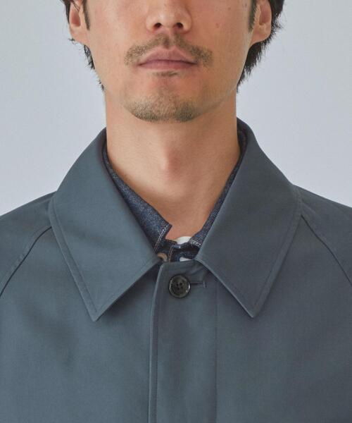 green label relaxing（グリーンレーベルリラクシング）の「CSM TC ツイル ハッスイ ルーズ ステンカラー コート ＜ 機能性生地 / 撥水 ＞（ステンカラーコート・メンズ・ダークグリーン/その他1/ベージュ・XL/M/S/L）」の10枚目の写真