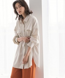 LOWRYS FARM | エコレーヨンコットンＢＩＧシャツ　891134(シャツ/ブラウス)