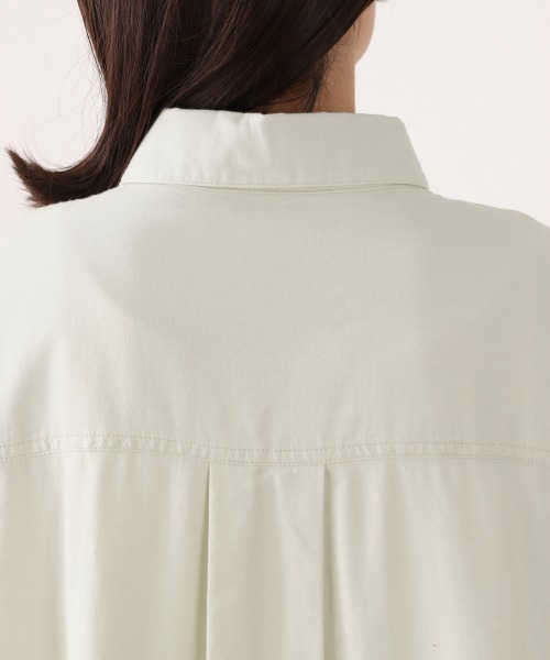 LOWRYS FARM（ローリーズファーム）の「エコレーヨンコットンＢＩＧシャツ　891134（シャツ/ブラウス・レディース・グリーン系その他/エンジ/アイボリー/チャコールグレー・FREE）」の21枚目の写真