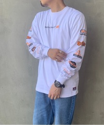 BEN DAVIS | [BEN DAVIS/ベンデイビス] バナーズロングスリーブTシャツ/スリーブプリント/袖プリント/ビッグシルエット/ユニセックス(Tシャツ/カットソー)