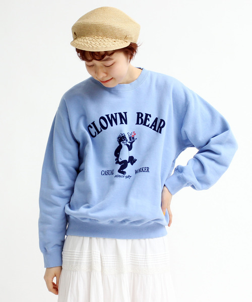 CHILD WOMEN　チャイルドウーマン　スウェット　ミニ裏毛　日本製 CHILD WOMAN（チャイルドウーマン）の「裏毛CLOWN BEARプリント