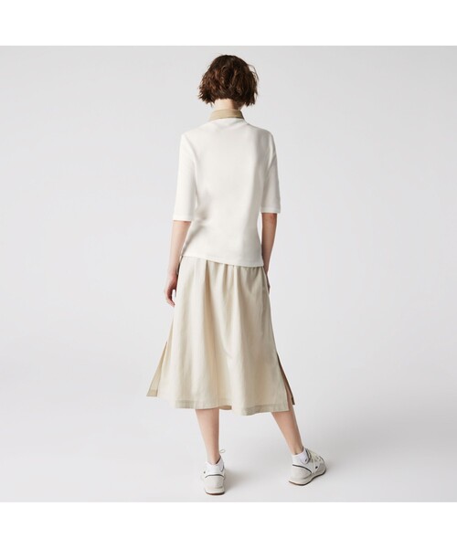 ラコステ　３８　ポロシャツ　レディース　ホワイト LACOSTE 「LACOSTE」 半袖ポロシャツ 38 ホワイト レディース