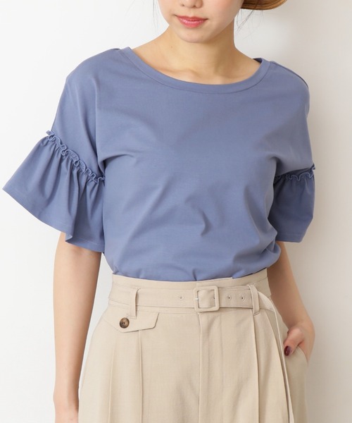 セール シルケット加工前後2way袖フリルカットソー Tシャツ カットソー Free S Mart フリーズマート のファッション通販 Zozotown