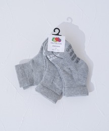 FRUIT OF THE LOOM（フルーツオブザルーム）の「クオーター丈 無地3P / 3足セット / リーズナブル / ロゴソックス / キッズ（ソックス/靴下）」