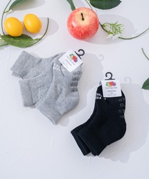 FRUIT OF THE LOOM（フルーツオブザルーム）の「クオーター丈 無地3P / 3足セット / リーズナブル / ロゴソックス / キッズ（ソックス/靴下）」