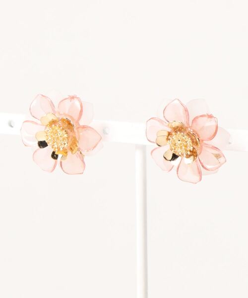 natural couture（ナチュラルクチュール）の「フラワーイヤリング（イヤリング・レディース・アイボリー/ミント/ピンク・FREE）」の3枚目の写真
