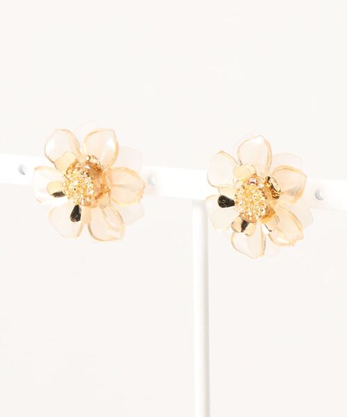 natural couture（ナチュラルクチュール）の「フラワーイヤリング（イヤリング・レディース・アイボリー/ミント/ピンク・FREE）」の2枚目の写真