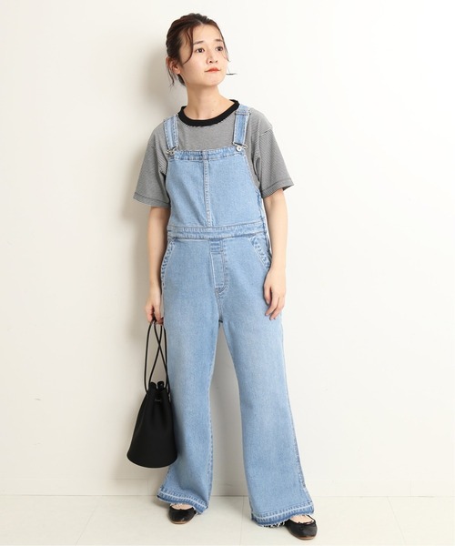 SLOBE IENA（スローブイエナ）の「LE DENIM フレアーデニムオーバーオール【洗濯機使用可能】◆（サロペット/オーバーオール・レディース・サックスブルー/ブルー・40/38/36）」の15枚目の写真