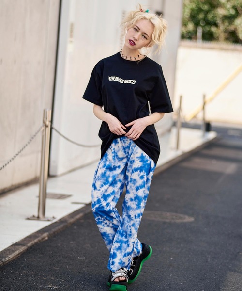 X-girl（エックスガール）の「MULTI PATTERN EASY STRAIGHT PANTS（その他パンツ・レディース・ホワイト/ブラック/オレンジ/ブルー/マルチ・S/M/XS）」の16枚目の写真