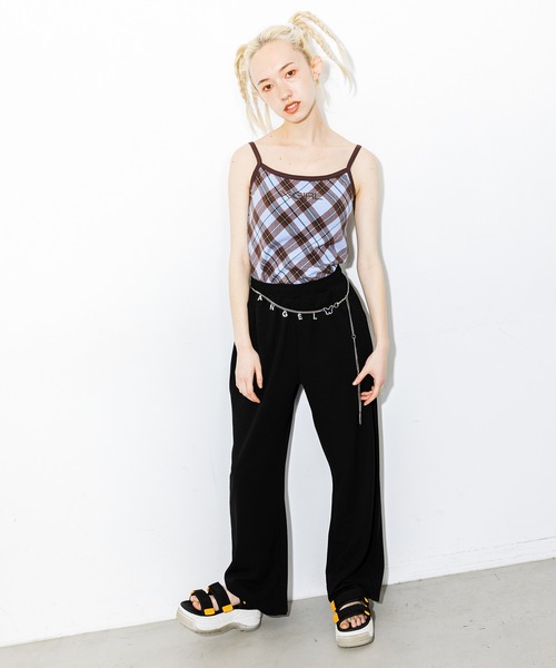 X-girl（エックスガール）の「MULTI PATTERN EASY STRAIGHT PANTS（その他パンツ・レディース・ホワイト/ブラック/オレンジ/ブルー/マルチ・S/M/XS）」の19枚目の写真