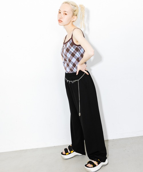 X-girl（エックスガール）の「MULTI PATTERN EASY STRAIGHT PANTS（その他パンツ・レディース・ホワイト/ブラック/オレンジ/ブルー/マルチ・S/M/XS）」の20枚目の写真