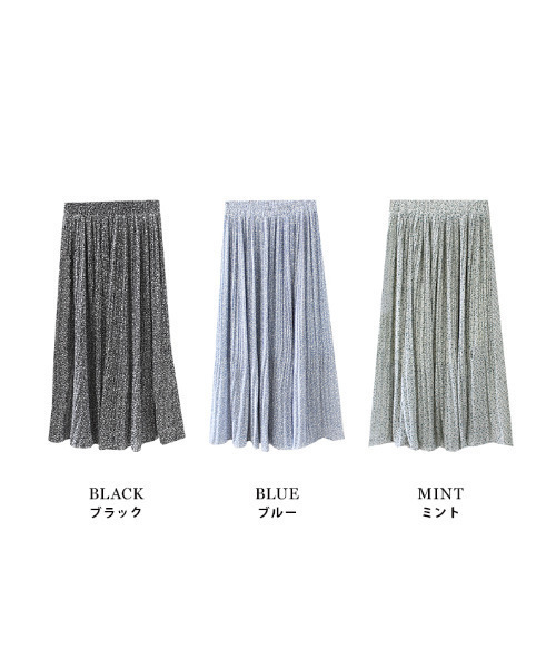 MODE ROBE(モードローブ)の「小花柄シフォンプリーツスカート(スカート・レディース・ブラック/ミント/ブルー・FREE)」の13枚目の写真