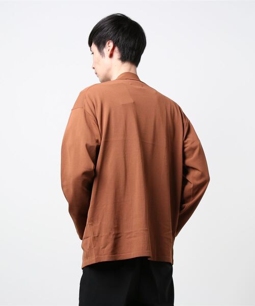 ADAM ET ROPE'（アダムエロペ）の「14GG 天竺トッパーカーディガン（カーディガン/ボレロ・メンズ・ブラウン系その他3/ブラック/カーキ・L/M）」の5枚目の写真