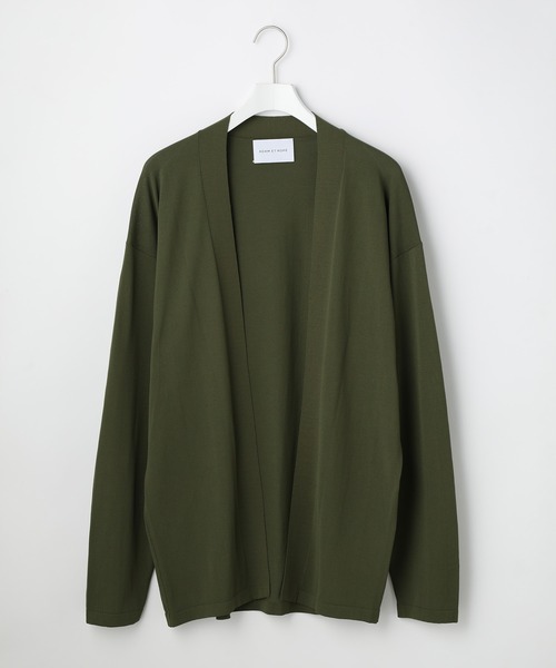 ADAM ET ROPE'（アダムエロペ）の「14GG 天竺トッパーカーディガン（カーディガン/ボレロ・メンズ・ブラウン系その他3/ブラック/カーキ・L/M）」の3枚目の写真