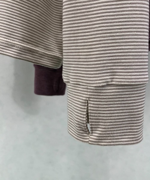 SYU.HOMME/FEMM（シュウ）の「SYU.HOMME/FEMM/シュウ/オム/フェム/Hi-neck long sleeves（Tシャツ/カットソー・メンズ・ブラック/パープル/ブラウン・1/2）」の8枚目の写真