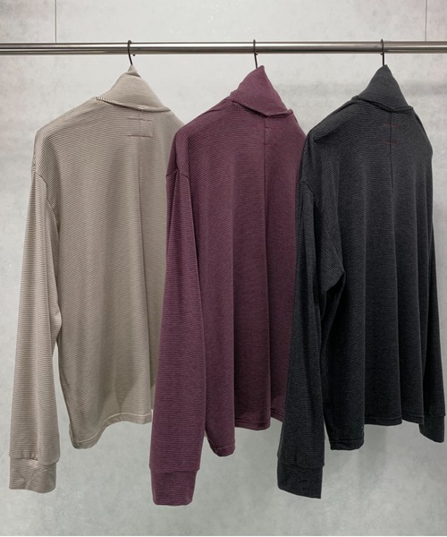 SYU.HOMME/FEMM（シュウ）の「SYU.HOMME/FEMM/シュウ/オム/フェム/Hi-neck long sleeves（Tシャツ/カットソー・メンズ・ブラック/パープル/ブラウン・1/2）」の4枚目の写真