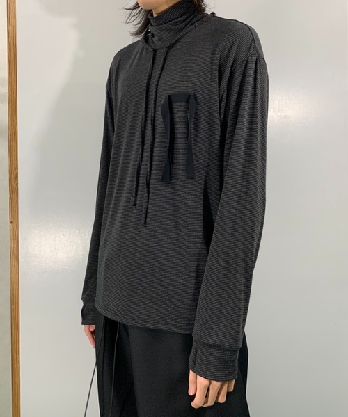 SYU.HOMME/FEMM（シュウ）の「SYU.HOMME/FEMM/シュウ/オム/フェム/Hi-neck long sleeves（Tシャツ/カットソー・メンズ・ブラック/パープル/ブラウン・1/2）」の10枚目の写真