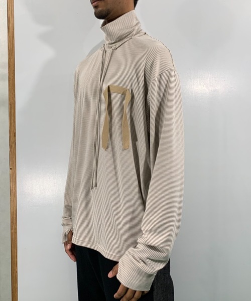 SYU.HOMME/FEMM（シュウ）の「SYU.HOMME/FEMM/シュウ/オム/フェム/Hi-neck long sleeves（Tシャツ/カットソー・メンズ・ブラック/パープル/ブラウン・1/2）」の5枚目の写真