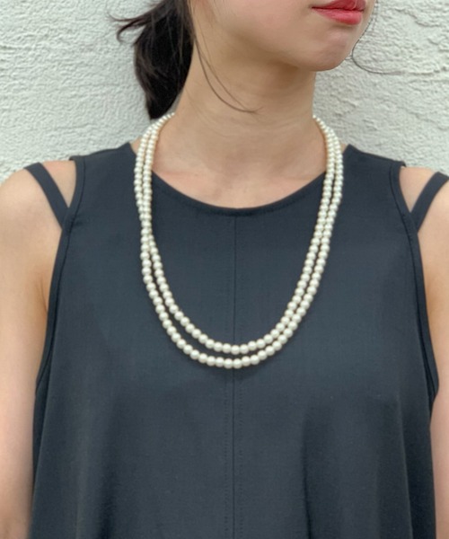 CIAOPANIC（チャオパニック）の「【WEB限定】ロングパールネックレス/３WAY仕様（ネックレス・レディース・ホワイト・FREE）」の2枚目の写真