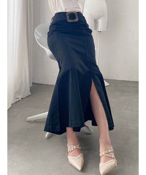 RESEXXY(リゼクシー)の「配色ステッチマーメイドスカート(スカート・レディース・オフホワイト/ブラック/オレンジ/ベージュ・FREE)」の3枚目の写真