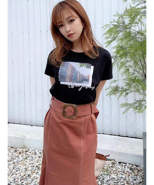 RESEXXY(リゼクシー)の「配色ステッチマーメイドスカート(スカート・レディース・オフホワイト/ブラック/オレンジ/ベージュ・FREE)」の10枚目の写真