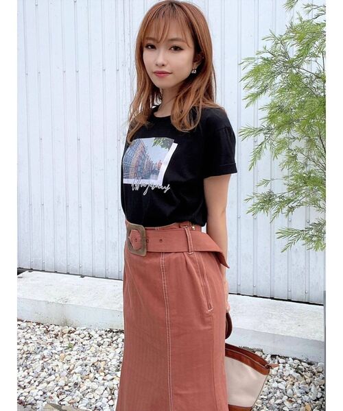 RESEXXY(リゼクシー)の「配色ステッチマーメイドスカート(スカート・レディース・オフホワイト/ブラック/オレンジ/ベージュ・FREE)」の14枚目の写真