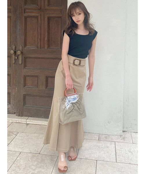 RESEXXY(リゼクシー)の「配色ステッチマーメイドスカート(スカート・レディース・オフホワイト/ブラック/オレンジ/ベージュ・FREE)」の19枚目の写真