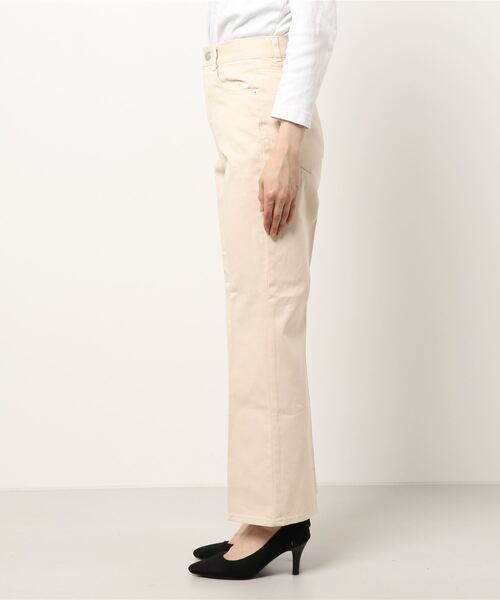 one way（ワンウェイ）の「センタープレスカラーパンツ（スラックス・レディース・オフホワイト/ベージュ/ブラック系その他・S/M）」の4枚目の写真