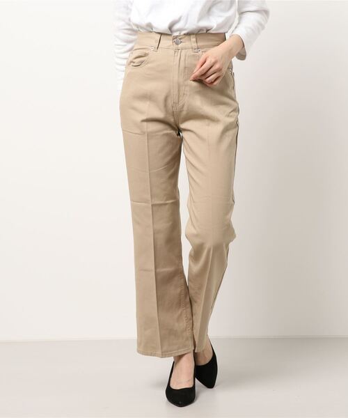 one way（ワンウェイ）の「センタープレスカラーパンツ（スラックス・レディース・オフホワイト/ベージュ/ブラック系その他・S/M）」の8枚目の写真