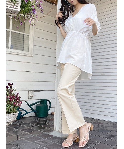 one way（ワンウェイ）の「センタープレスカラーパンツ（スラックス・レディース・オフホワイト/ベージュ/ブラック系その他・S/M）」の14枚目の写真