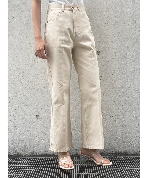 one way（ワンウェイ）の「センタープレスカラーパンツ（スラックス・レディース・オフホワイト/ベージュ/ブラック系その他・S/M）」の11枚目の写真