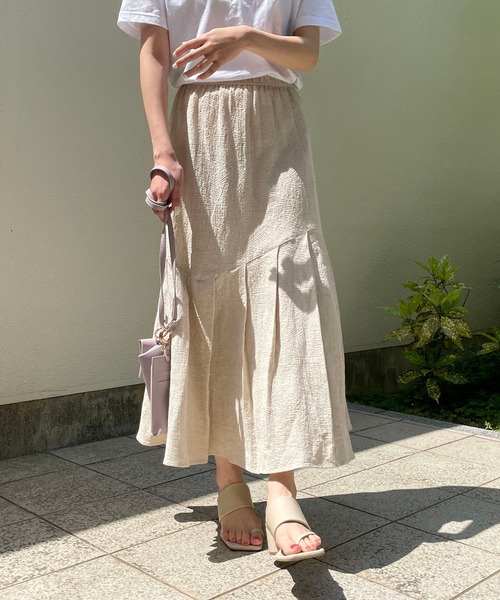 CAPRICIEUX LE'MAGE（カプリシューレマージュ）の「タックマーメイドスカート（スカート・レディース・ブラック/アイボリー・FREE）」の11枚目の写真