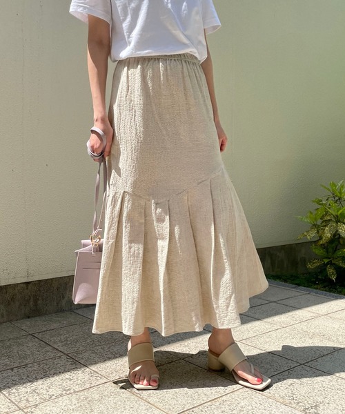 CAPRICIEUX LE'MAGE（カプリシューレマージュ）の「タックマーメイドスカート（スカート・レディース・ブラック/アイボリー・FREE）」の12枚目の写真