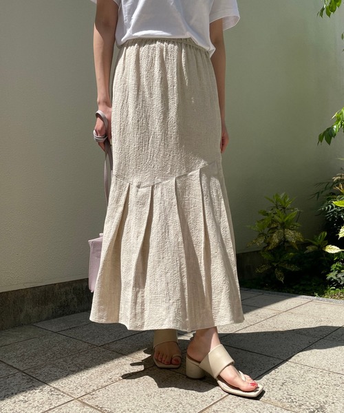 CAPRICIEUX LE'MAGE（カプリシューレマージュ）の「タックマーメイドスカート（スカート・レディース・ブラック/アイボリー・FREE）」の13枚目の写真