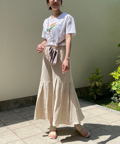 CAPRICIEUX LE'MAGE（カプリシューレマージュ）の「タックマーメイドスカート（スカート・レディース・ブラック/アイボリー・FREE）」の15枚目の写真