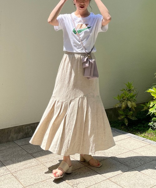 CAPRICIEUX LE'MAGE（カプリシューレマージュ）の「タックマーメイドスカート（スカート・レディース・ブラック/アイボリー・FREE）」の18枚目の写真