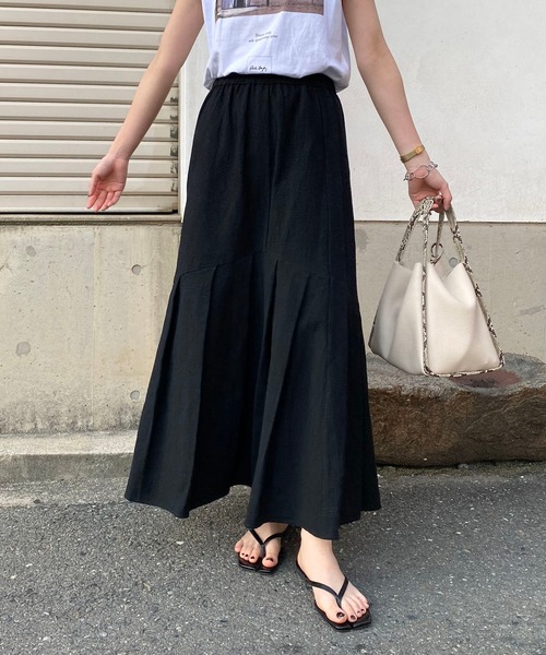 CAPRICIEUX LE'MAGE（カプリシューレマージュ）の「タックマーメイドスカート（スカート・レディース・ブラック/アイボリー・FREE）」の19枚目の写真