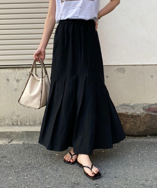 CAPRICIEUX LE'MAGE（カプリシューレマージュ）の「タックマーメイドスカート（スカート・レディース・ブラック/アイボリー・FREE）」の20枚目の写真