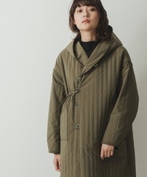 kha:ki | 「KHA:KI / カーキ」リバーシブルストライプキルティングコート(ミリタリージャケット)