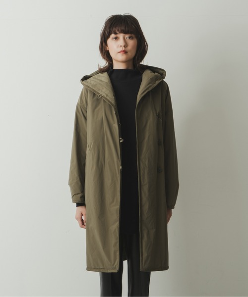 kha:ki（カーキ）の「「KHA:KI / カーキ」リバーシブルストライプキルティングコート（ミリタリージャケット・レディース・カーキ/アイボリー/ブラック・1/2）」の14枚目の写真