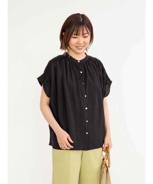 Green Parks(グリーンパークス)の「・ELENCARE DUE 多釦ギャザーブラウス*(シャツ/ブラウス・レディース・ブラック/オフホワイト/イエロー/オレンジ・FREE)」の17枚目の写真