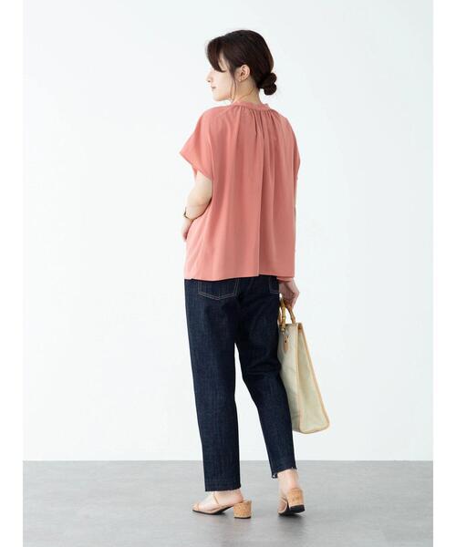 Green Parks(グリーンパークス)の「・ELENCARE DUE 多釦ギャザーブラウス*(シャツ/ブラウス・レディース・ブラック/オフホワイト/イエロー/オレンジ・FREE)」の20枚目の写真