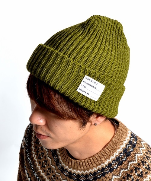SHIPS JET BLUE（シップスジェットブルー）の「SHIPS JET BLUE: ニットキャップ（ニット帽）made in JAPAN（ニットキャップ/ビーニー・メンズ・ダークグレー/ブルー/ネイビー/ワイン/ブラック/オリーブ/ダークブルー/チャコールグレー/ブラウン/ライトオリーブ・ONE SIZE）」の6枚目の写真